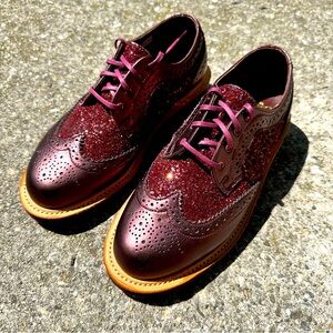 Dr. Martens Made in England Women's Irene English Brogues - Cherry Red
